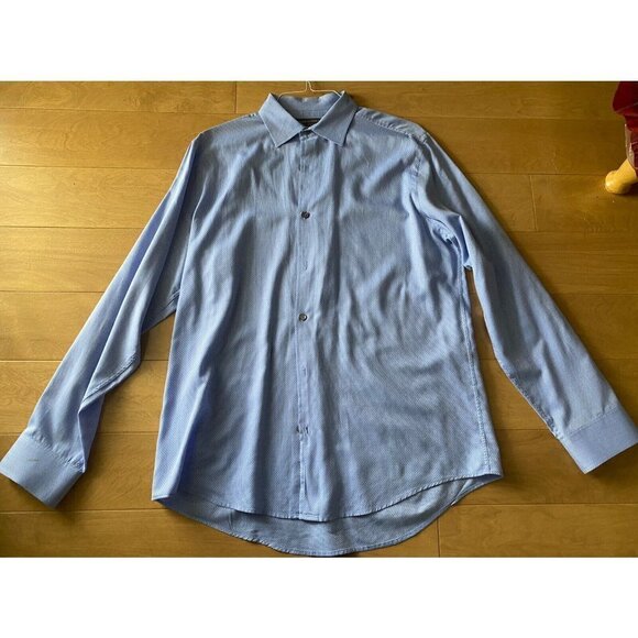 Banana Republic Classic Fit Shirt Men’s Sz L Button Up Long Sleeve Blue Dress - Picture 1 of 6